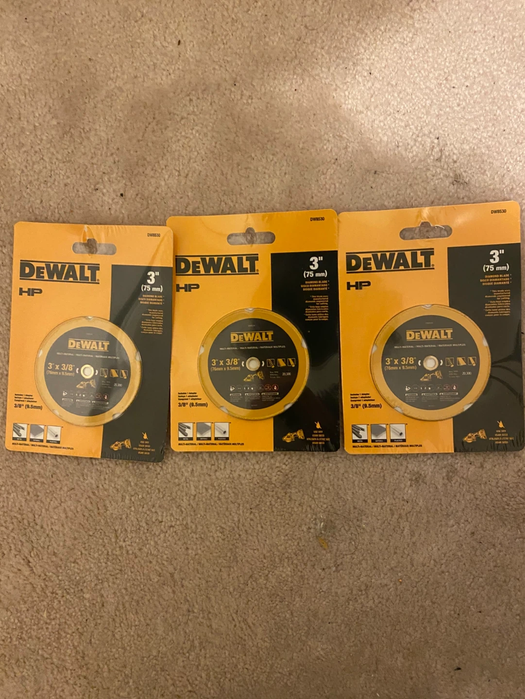 Dewalt 3/8 Diamond saw blades