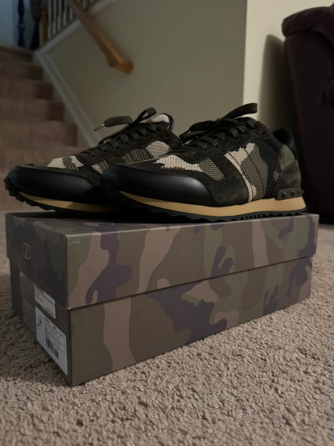 Valentino Camouflage Rockrunner Sneakers