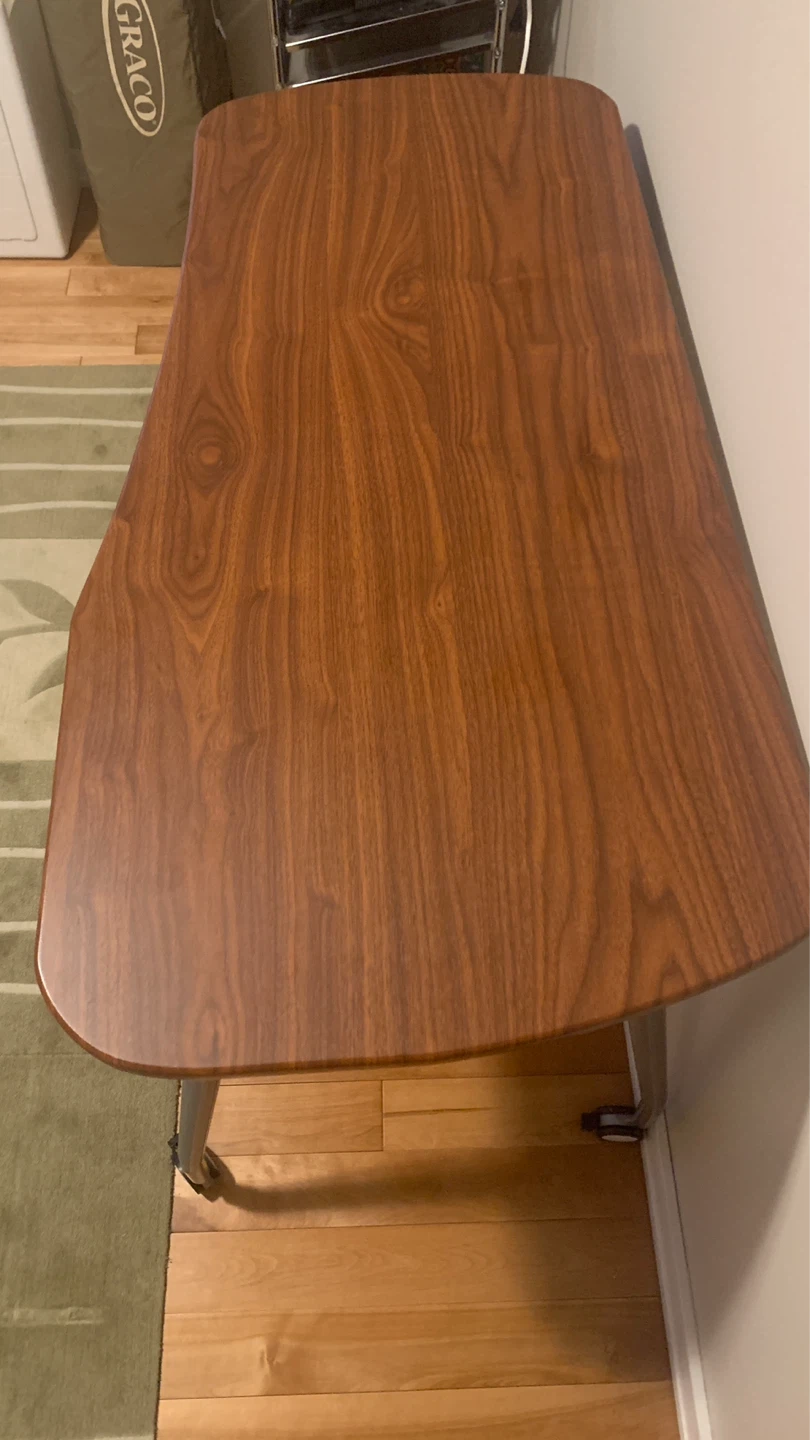 Wood-like Desk with 3 Drawer Filing Cabinet - photo 5