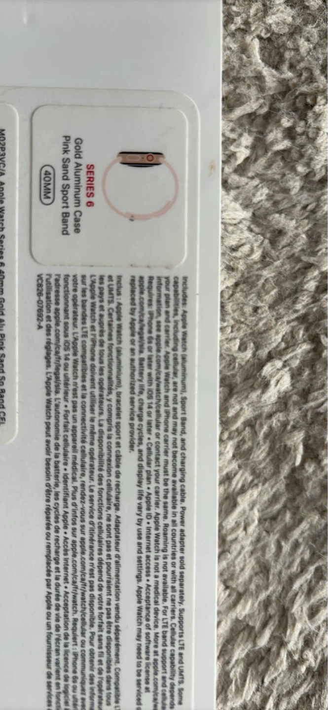 Apple Watch Series 6 Gold Aluminium 40mm