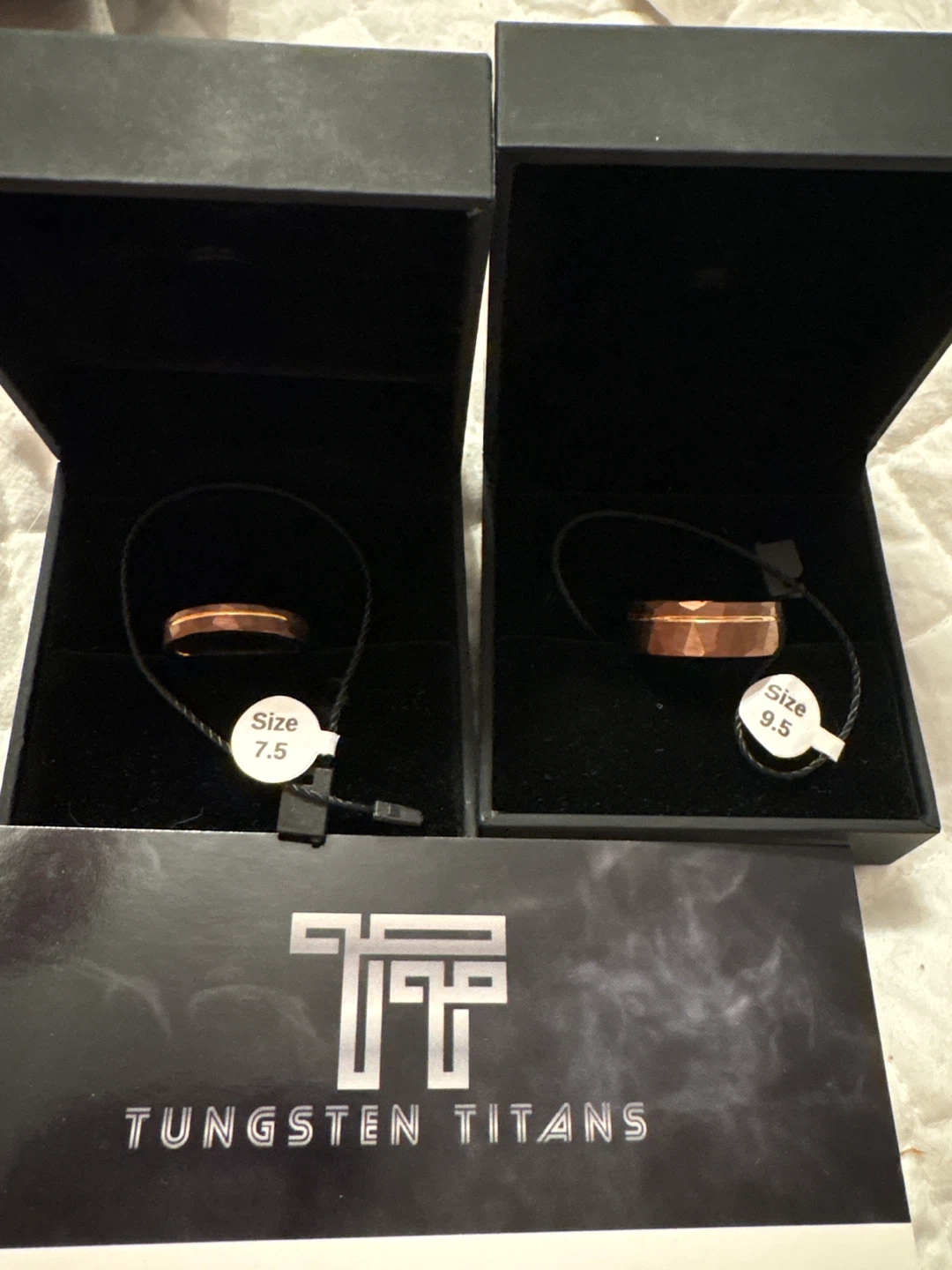 Tungsten Titans Rings Size 7.5 and 9.5