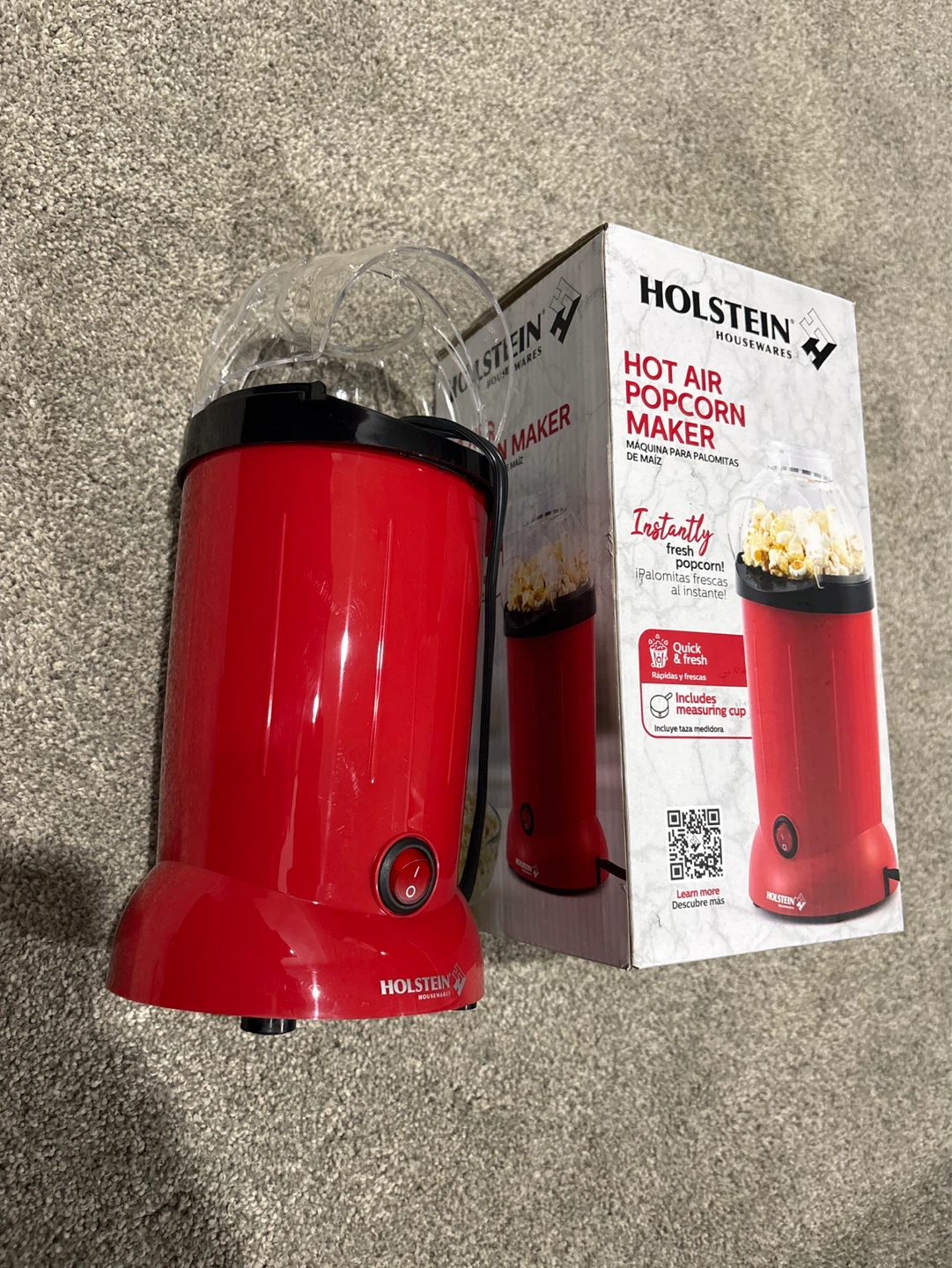 Holstein Housewares Red Hot Air Popcorn Maker - photo 2