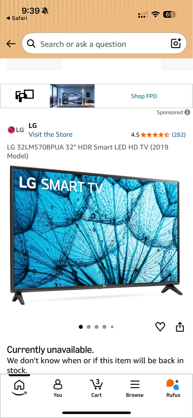 LG 32LM570BPUA 32" HDR Smart LED TV (2019 Model) - photo 3
