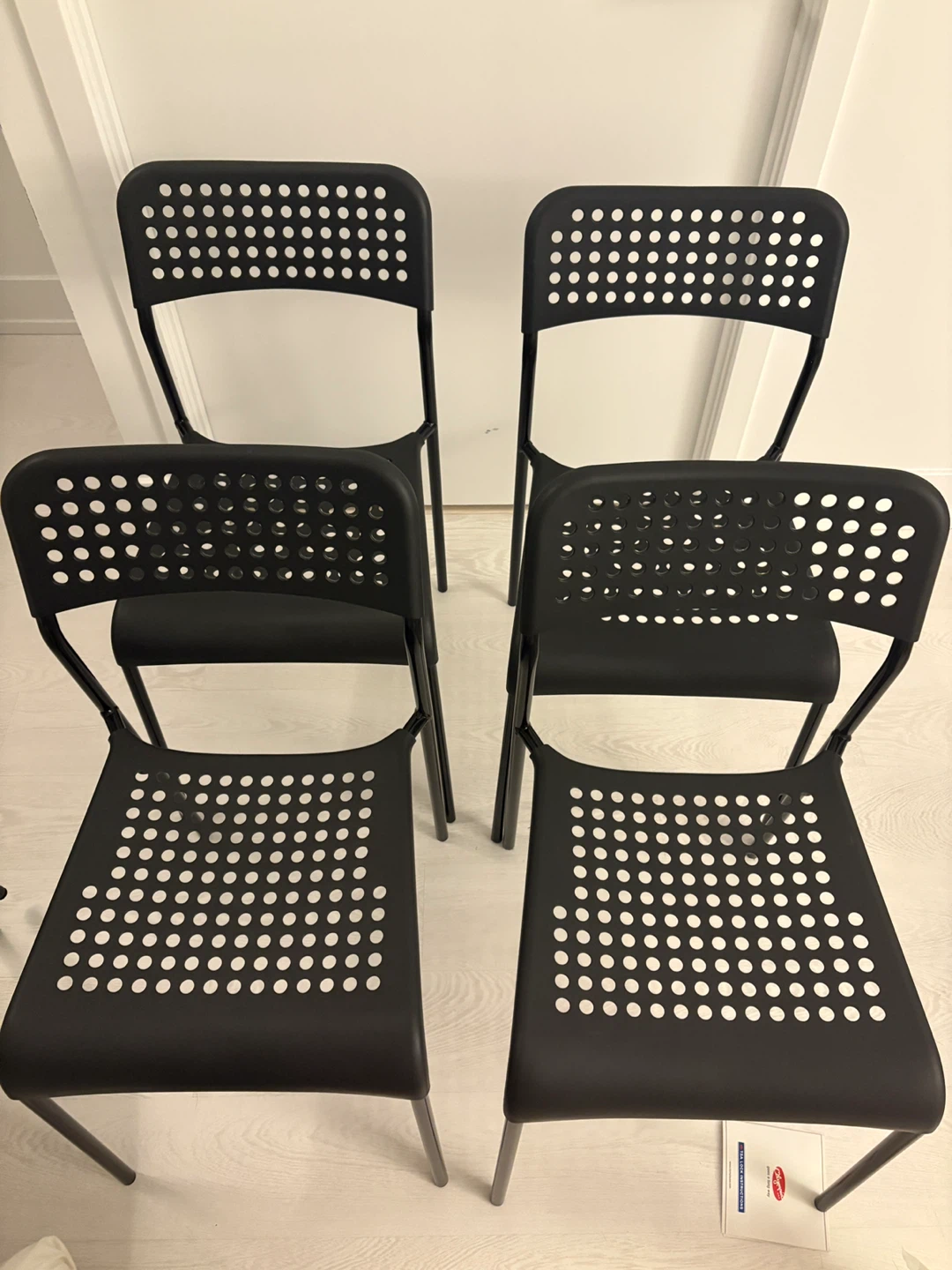 IKEA SANDSBERG Chair, Black (4)