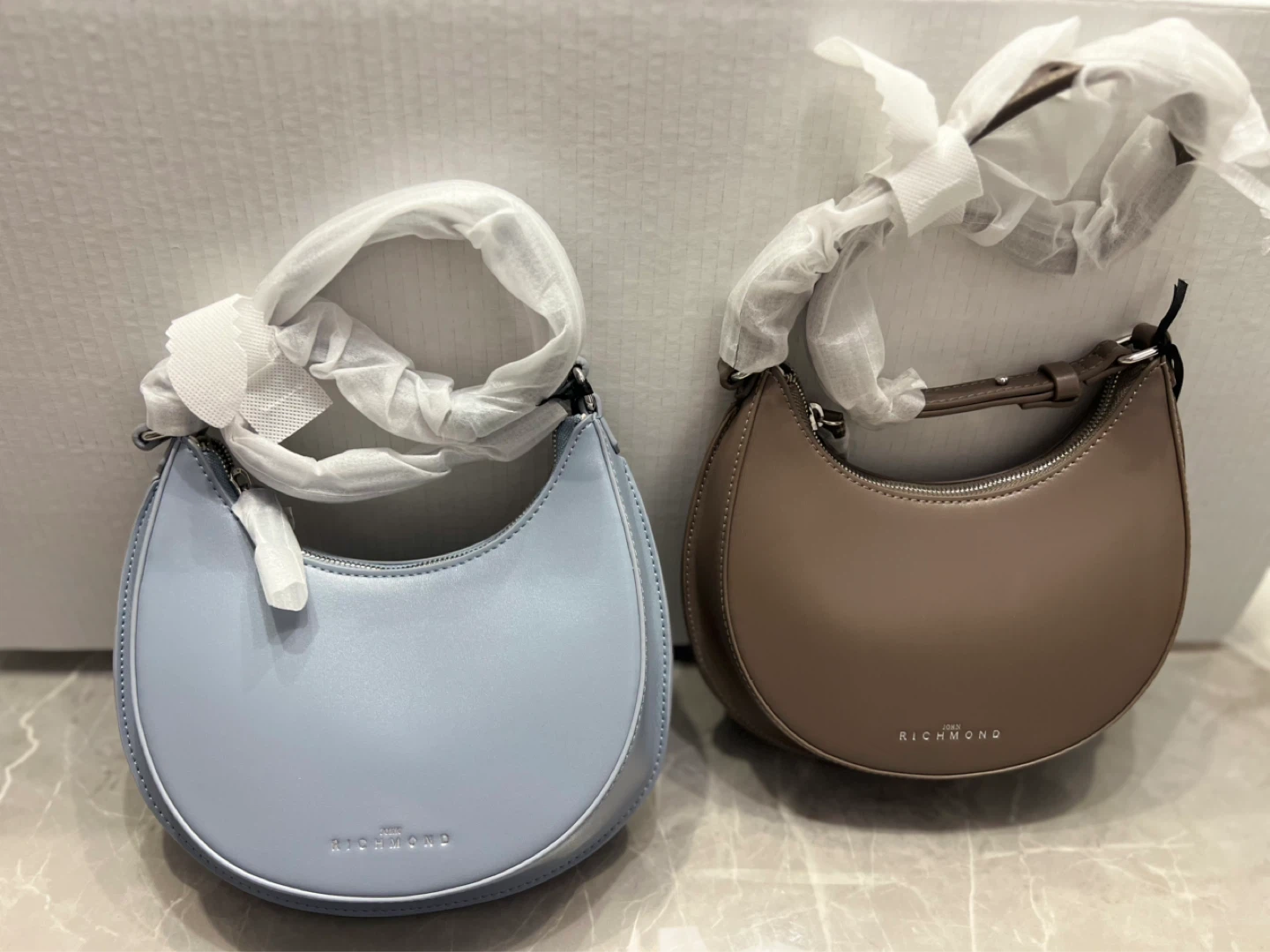 John Richmond Hobo Bag - Light Blue