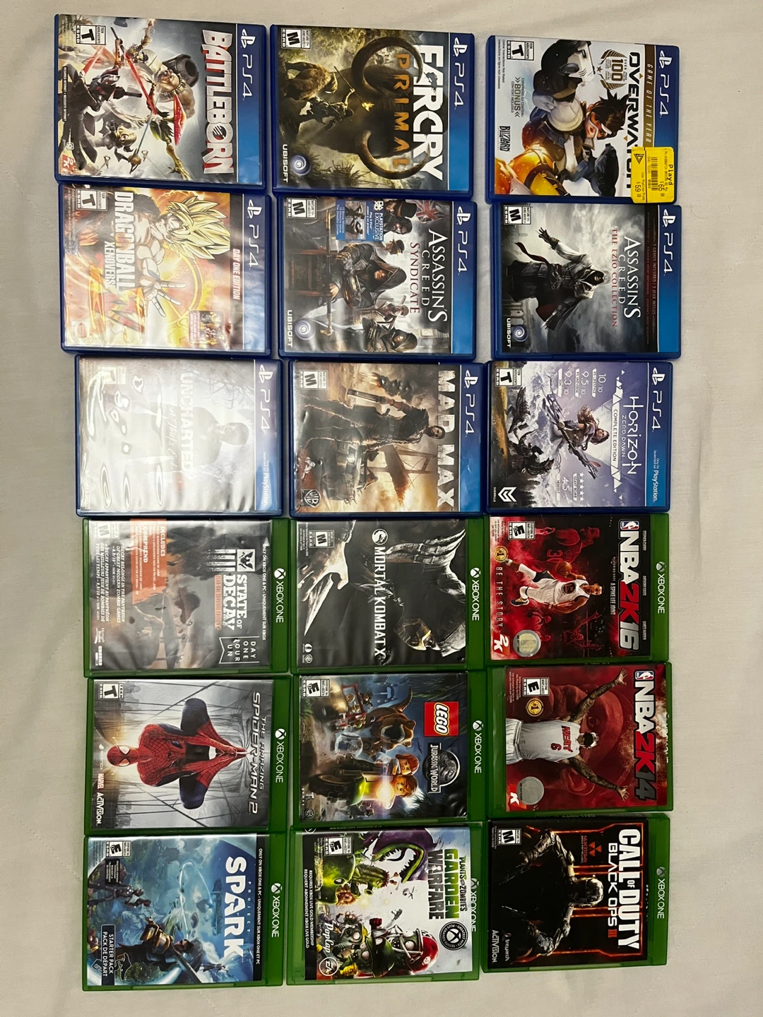 PlayStation 4 and Xbox One Video Games Lot