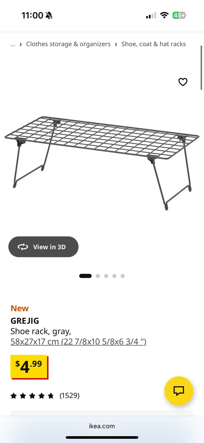 Five IKEA GREJIG Shoe Rack - Gray - photo 2