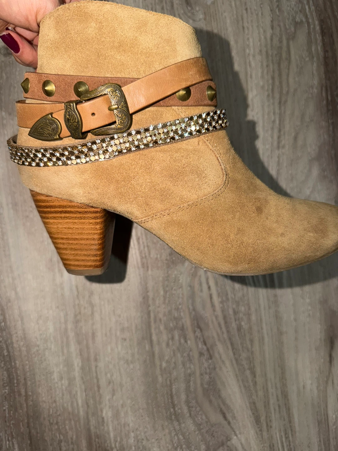 ALDO Brown Suede Ankle Boots