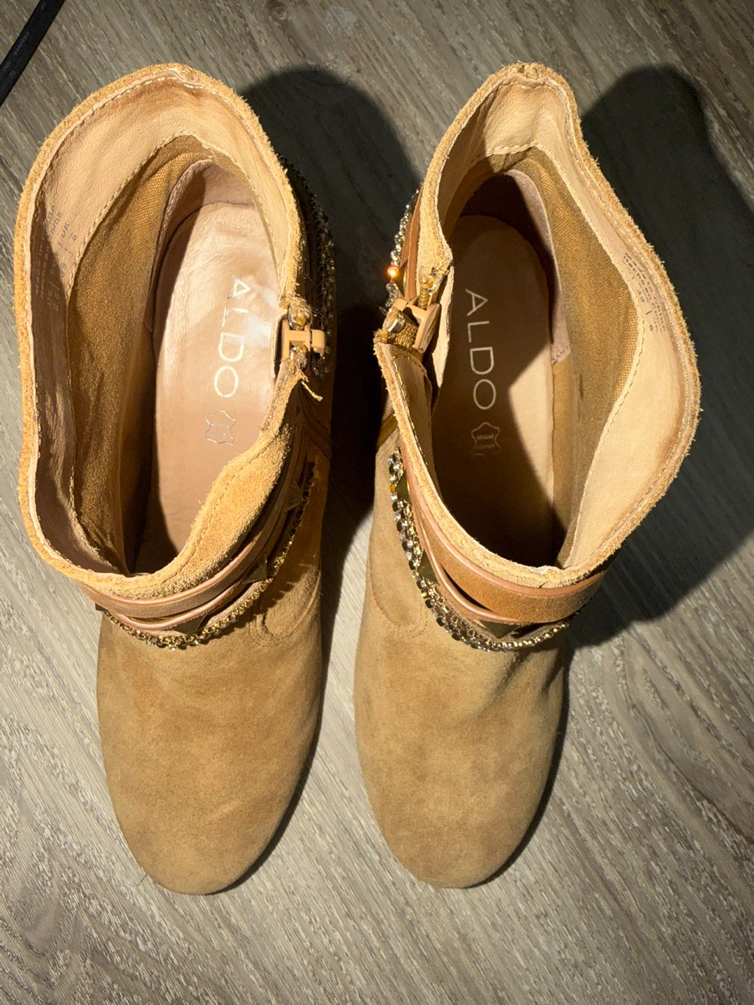 ALDO Brown Suede Ankle Boots - photo 2