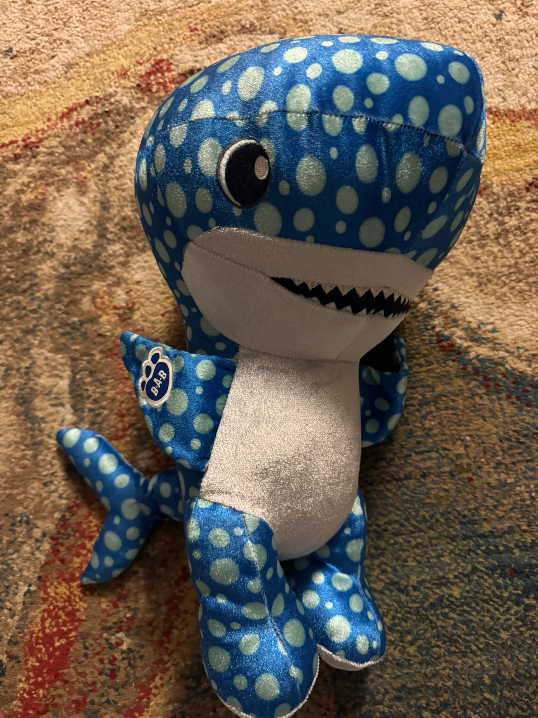 Build-A-Bear Blue Spotted Shark Plush Toy