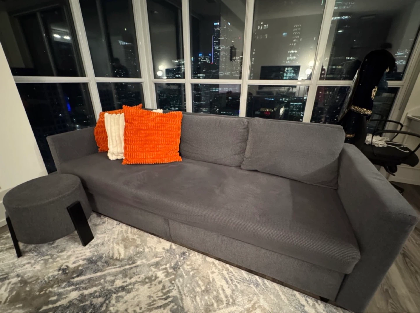 IKEA Grey Sofa Bed with Storage
