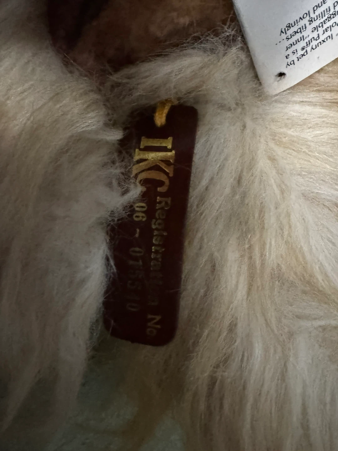 Vintage International Kennel Club 24K Polar Puffs Stuffed Dog - photo 3