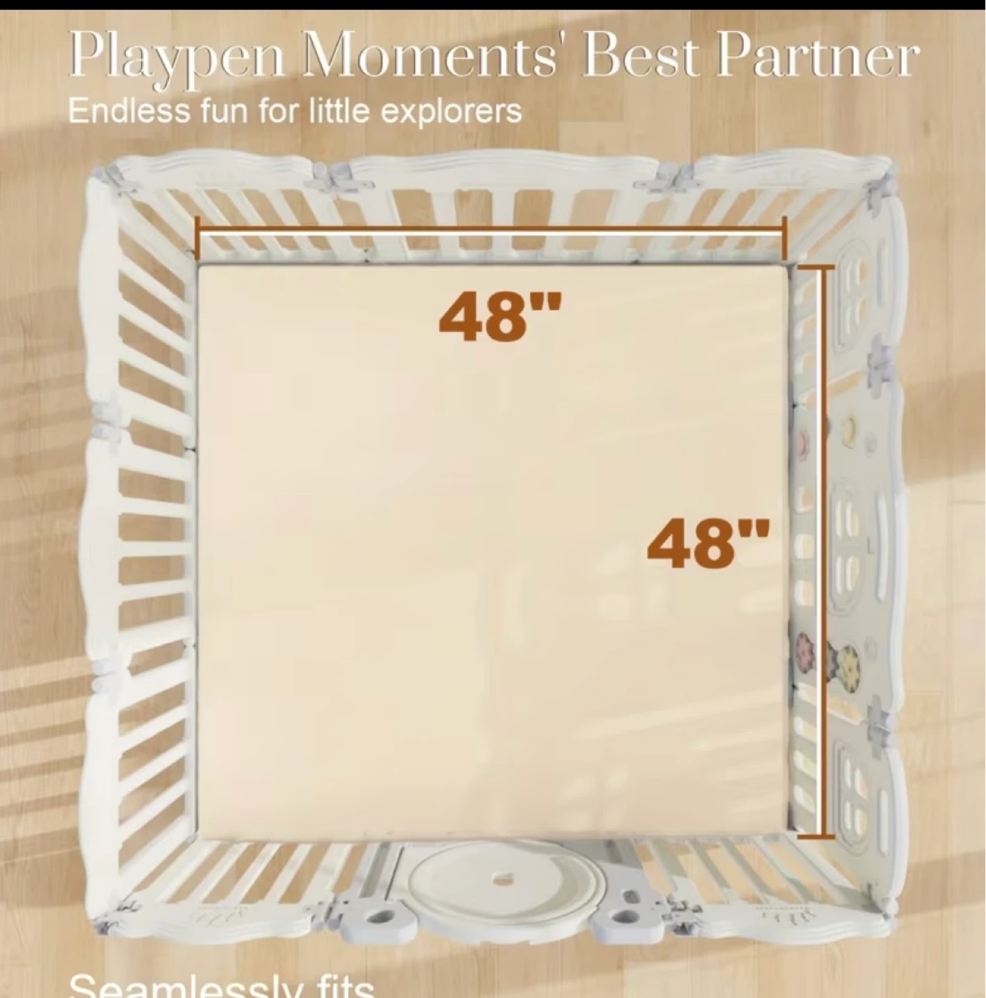 ZICOTO Playpen Mat 50x50 Inch Cream - photo 5