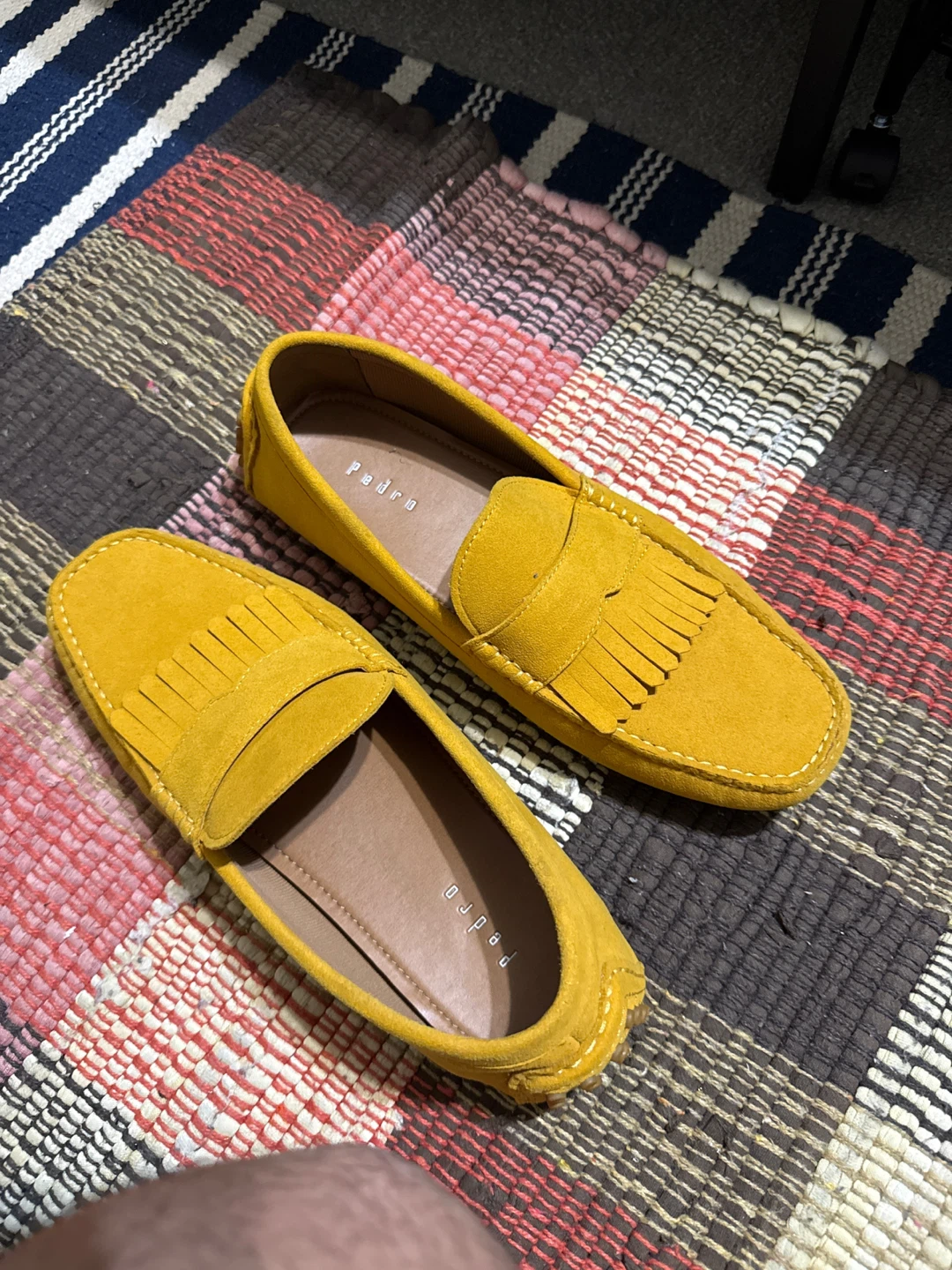 Pedro Yellow Suede Loafer Shoes