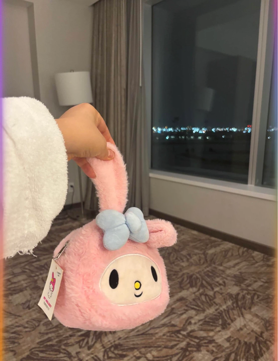 My Melody Pink Plush Pouch Bag