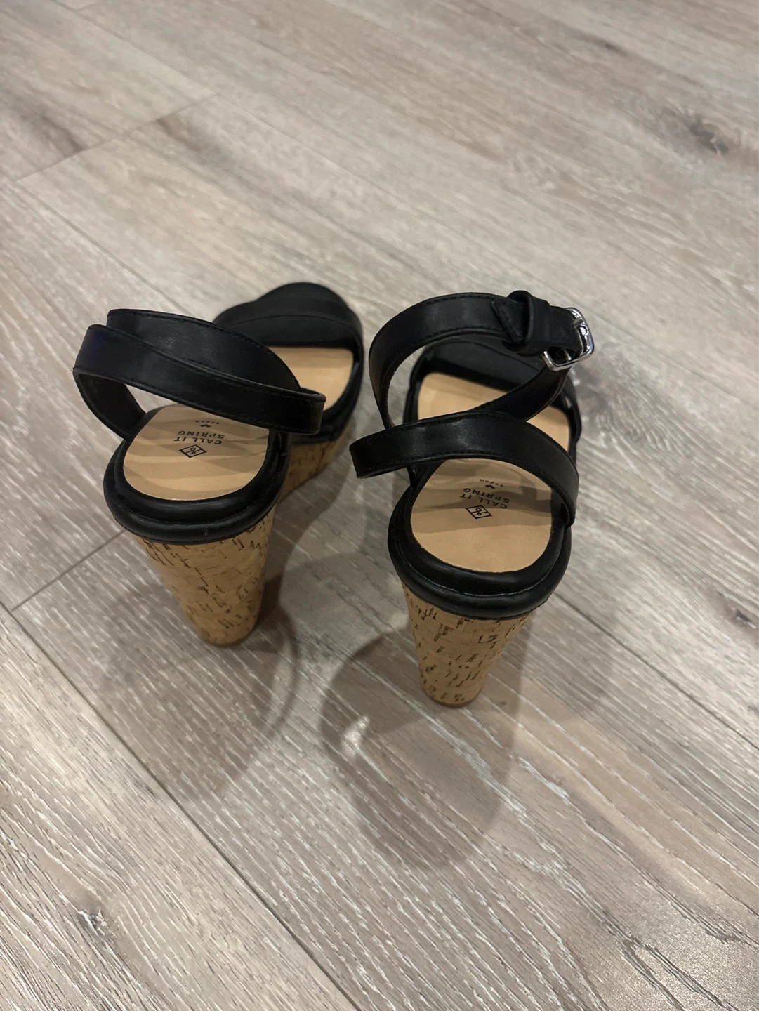 Call It Spring Black Wedge Sandals - photo 5