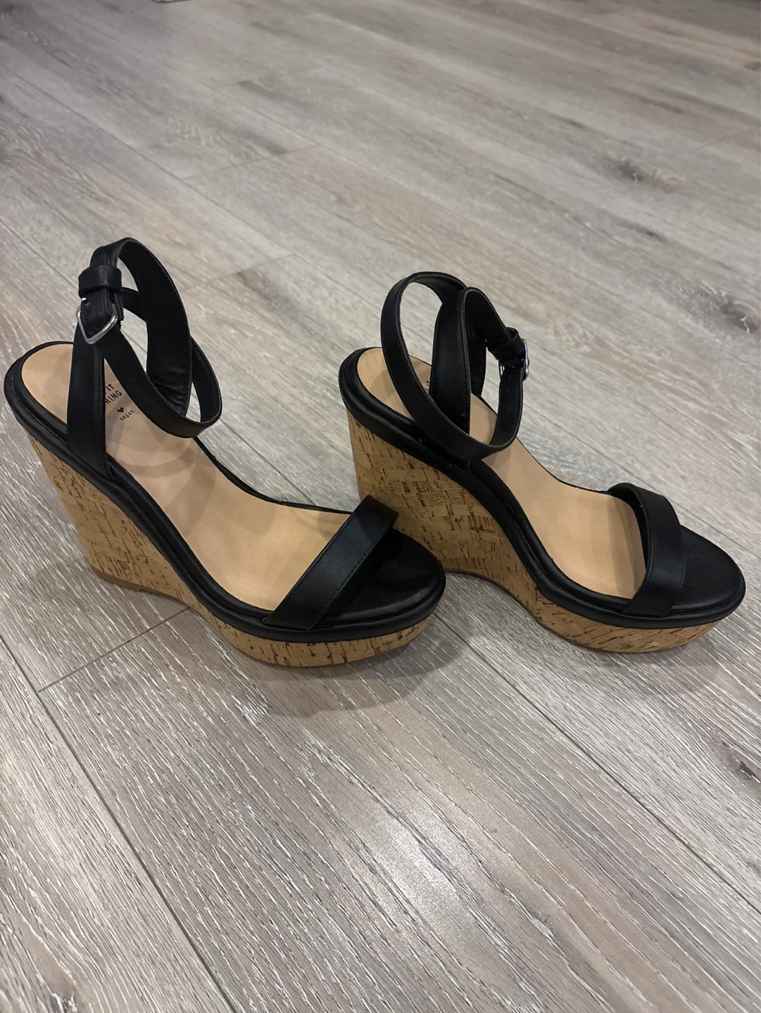 Call It Spring Black Wedge Sandals - photo 3
