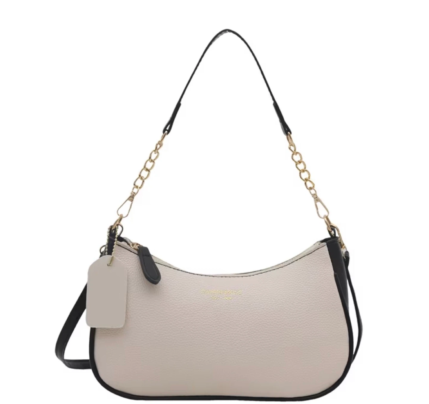 Women's White & Black Shoulder Bag - photo 3
