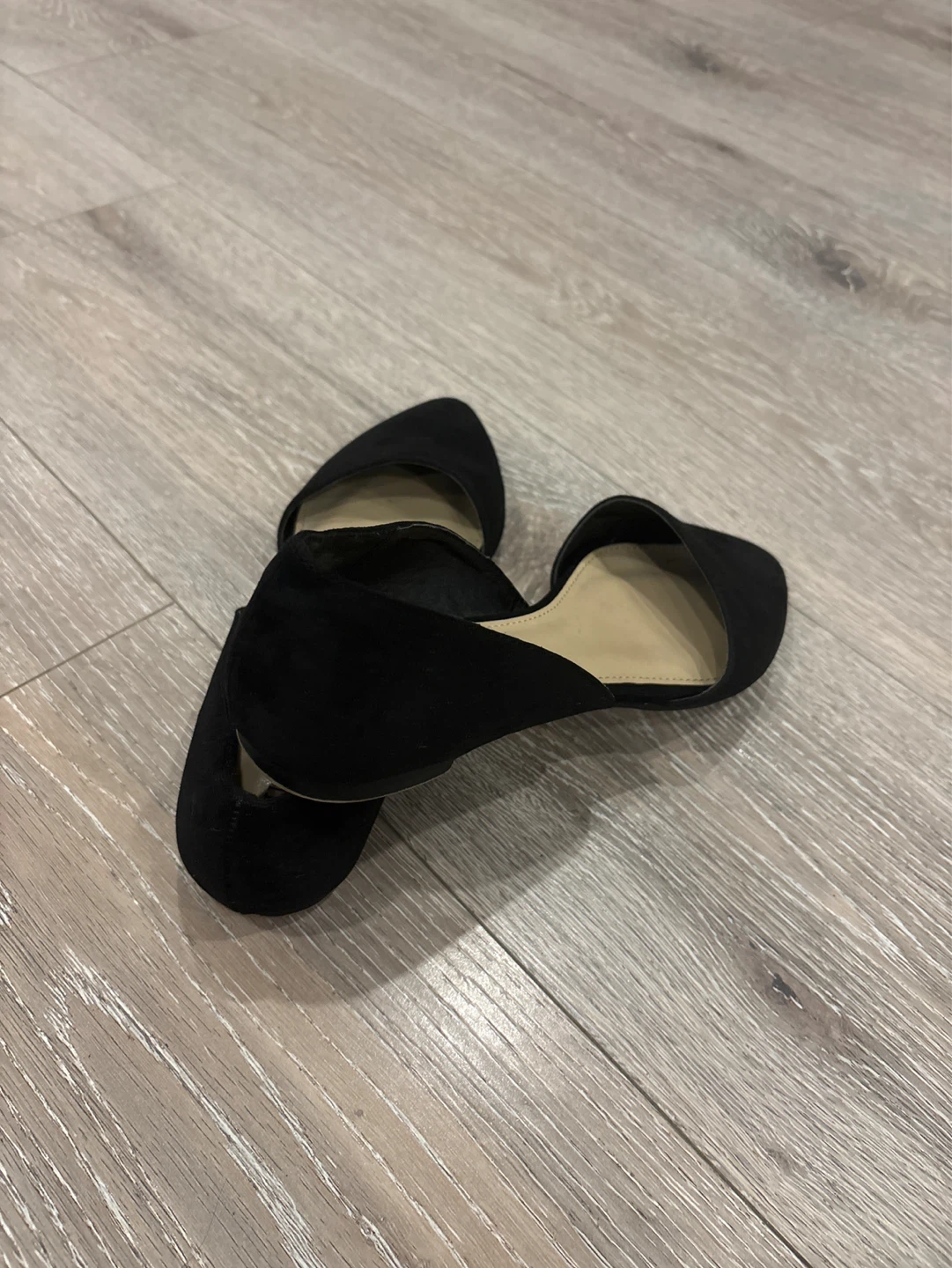 JUSTFAB Black Suede D'Orsay Flats - photo 4