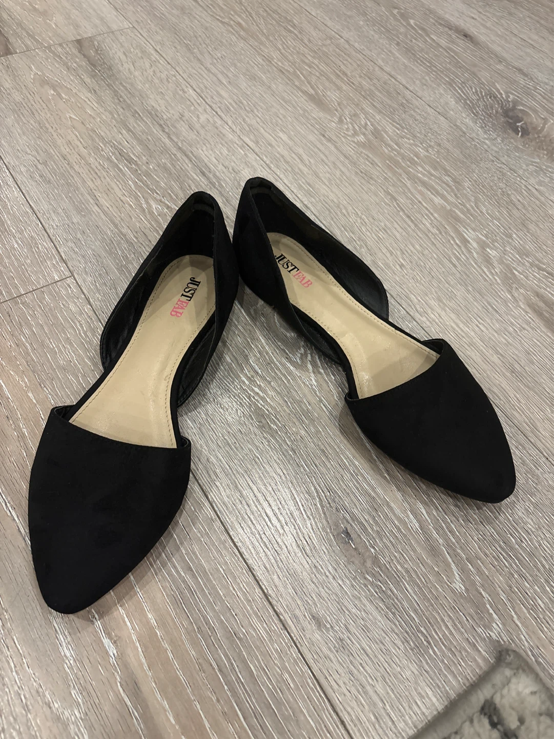 JUSTFAB Black Suede D'Orsay Flats - photo 2