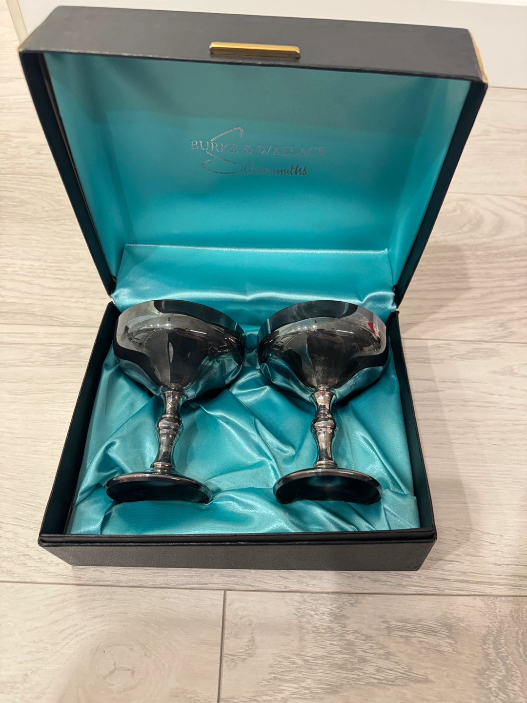 Vintage Burke & Wallace Silver Plated Goblets - Set of 2 - photo 2