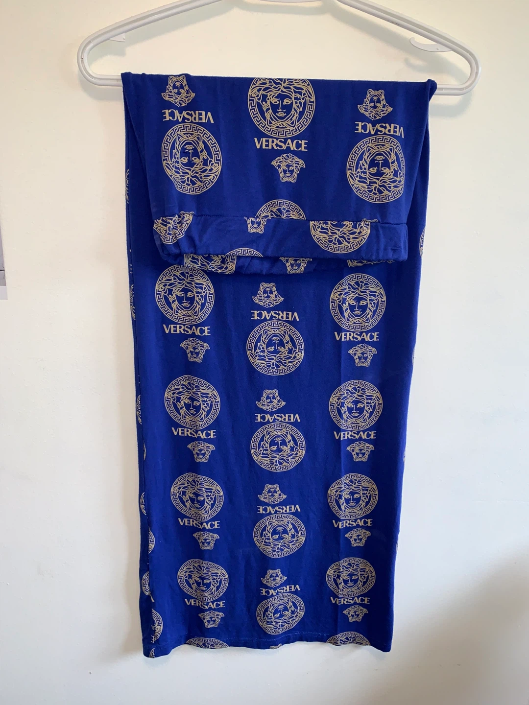 Versace Royal Blue Medusa Print Skirt