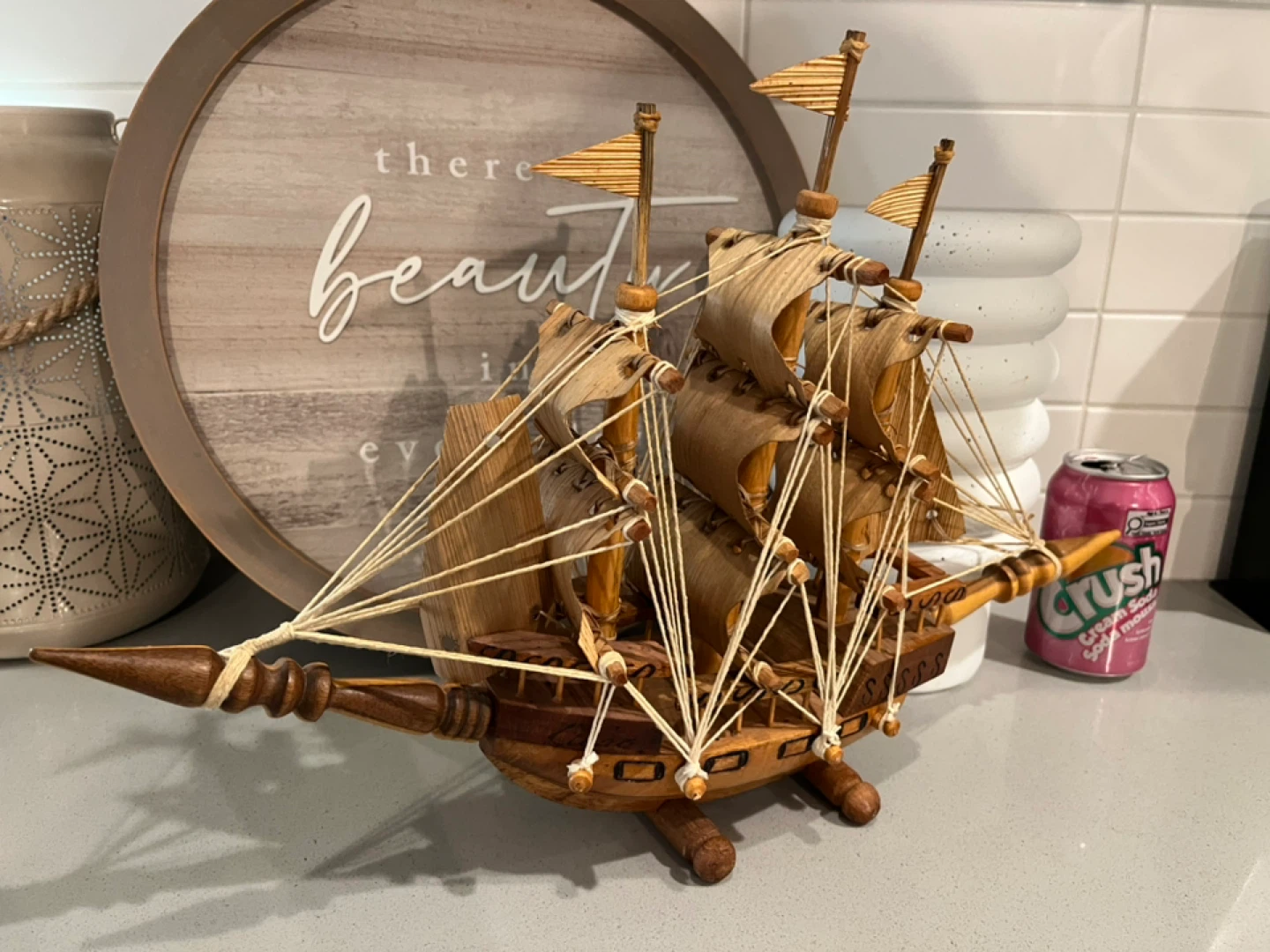 Wooden Sailing Ship Model