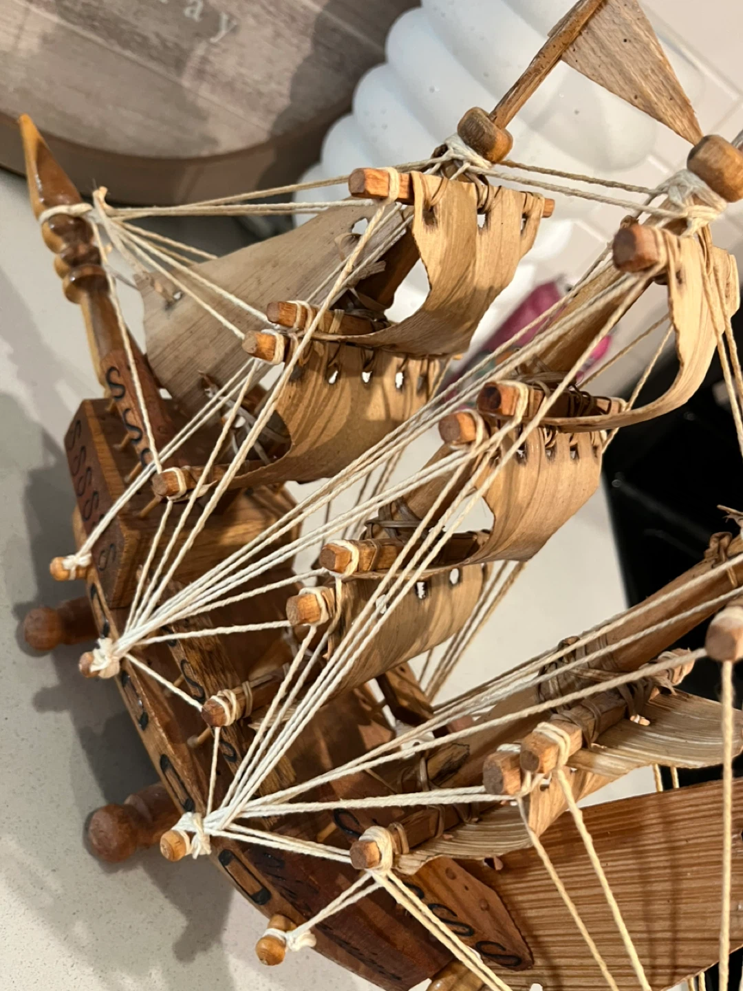 Wooden Sailing Ship Model - photo 2