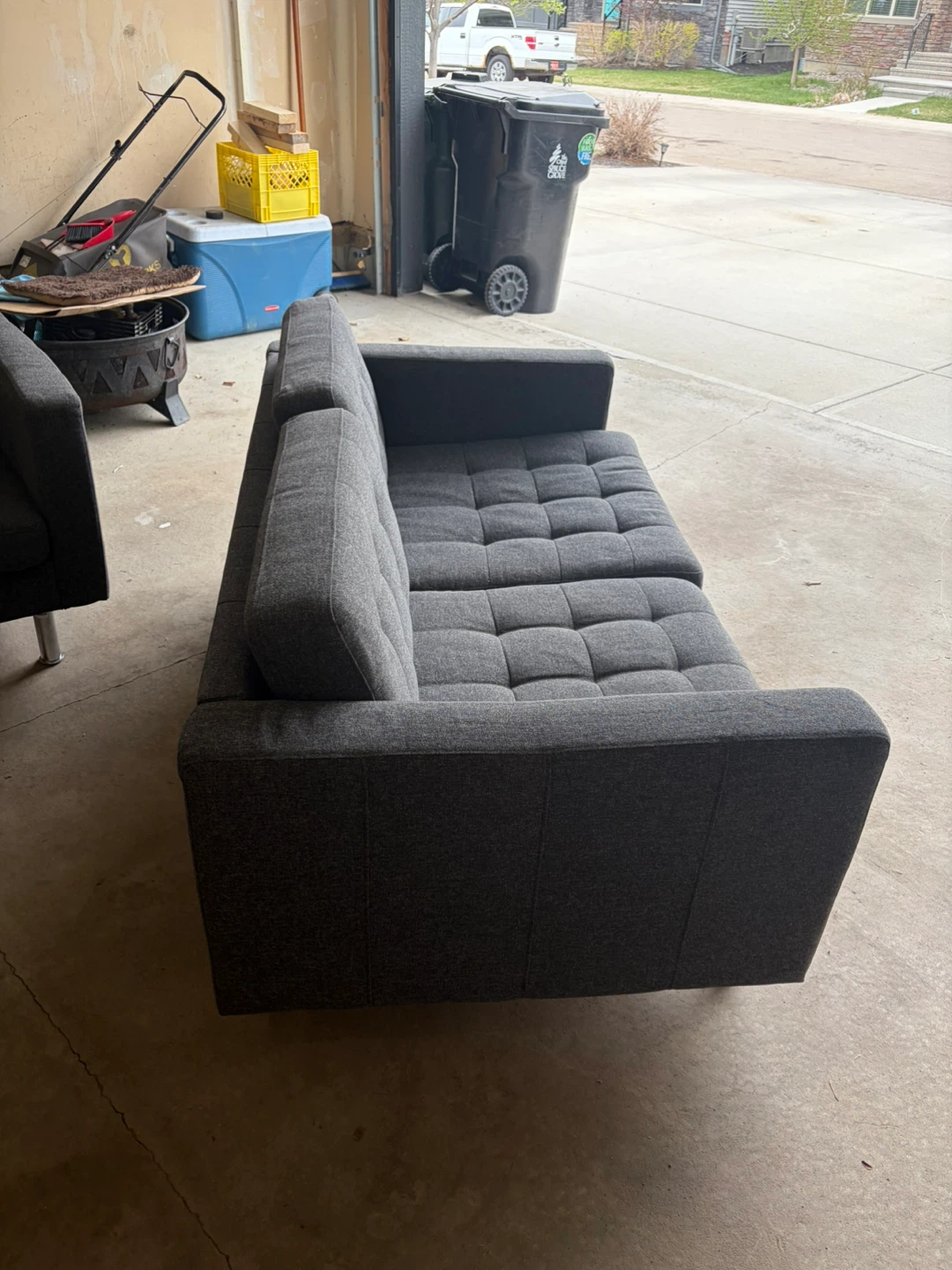 Grey Fabric Armchair and couch - photo 4