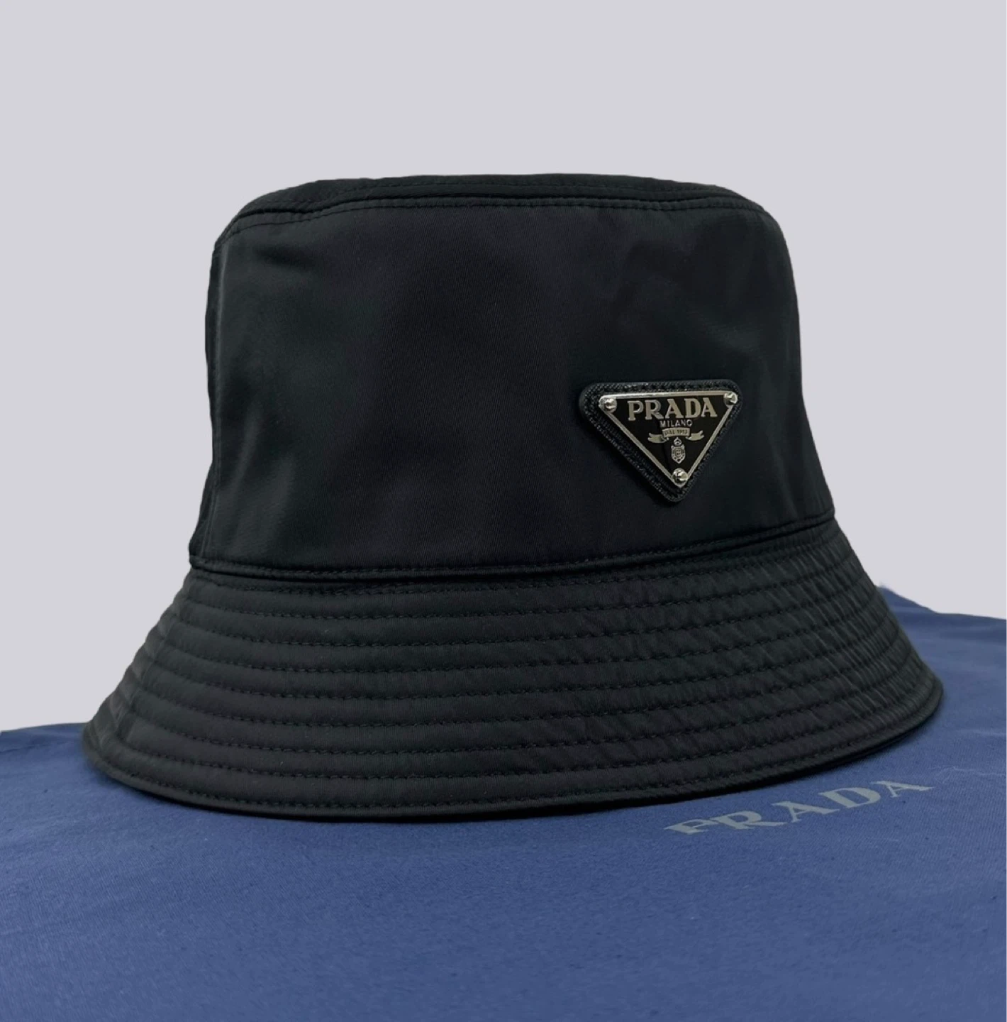Prada Black Nylon Bucket Hat