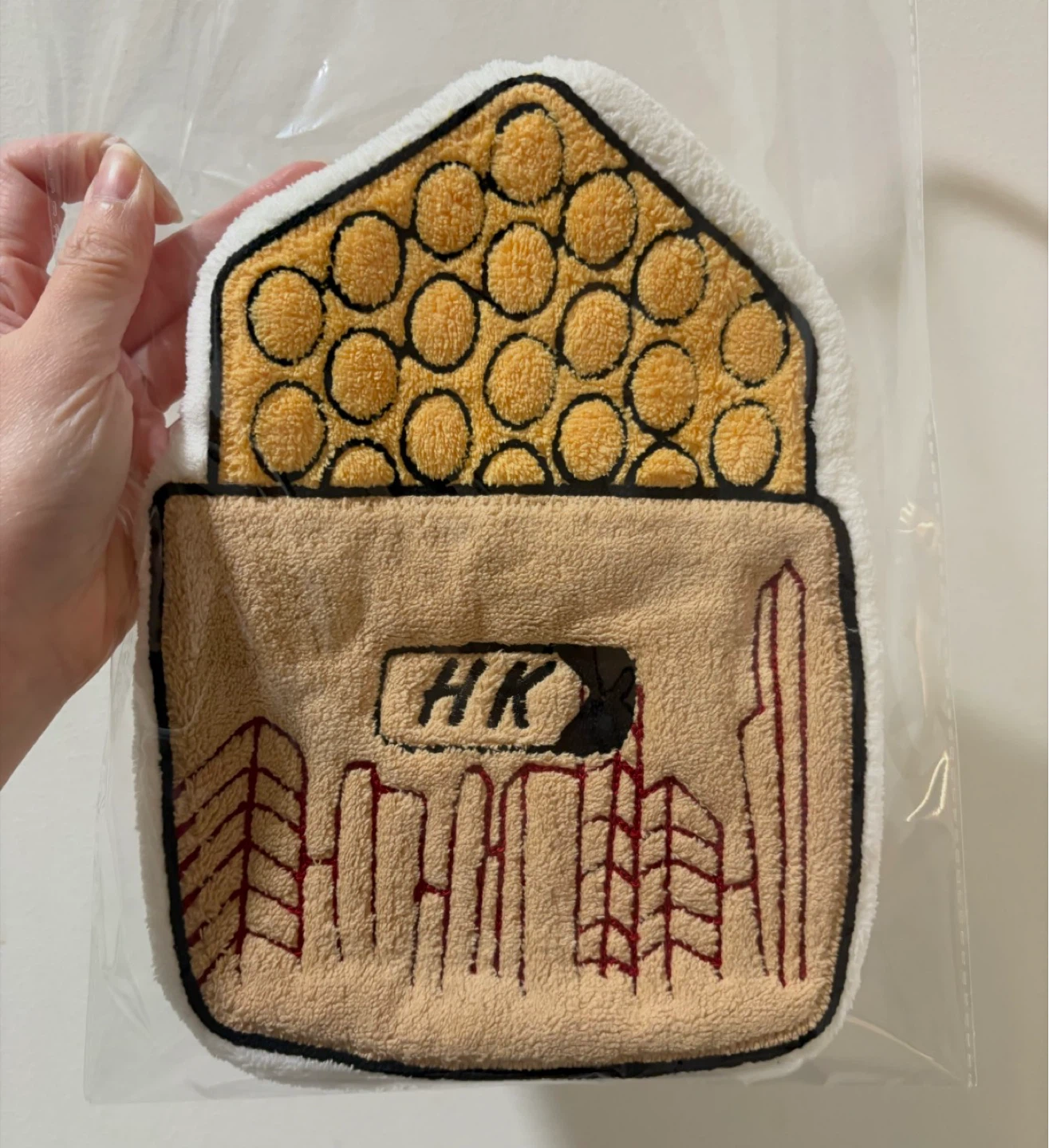Bubble waffle design hand towel