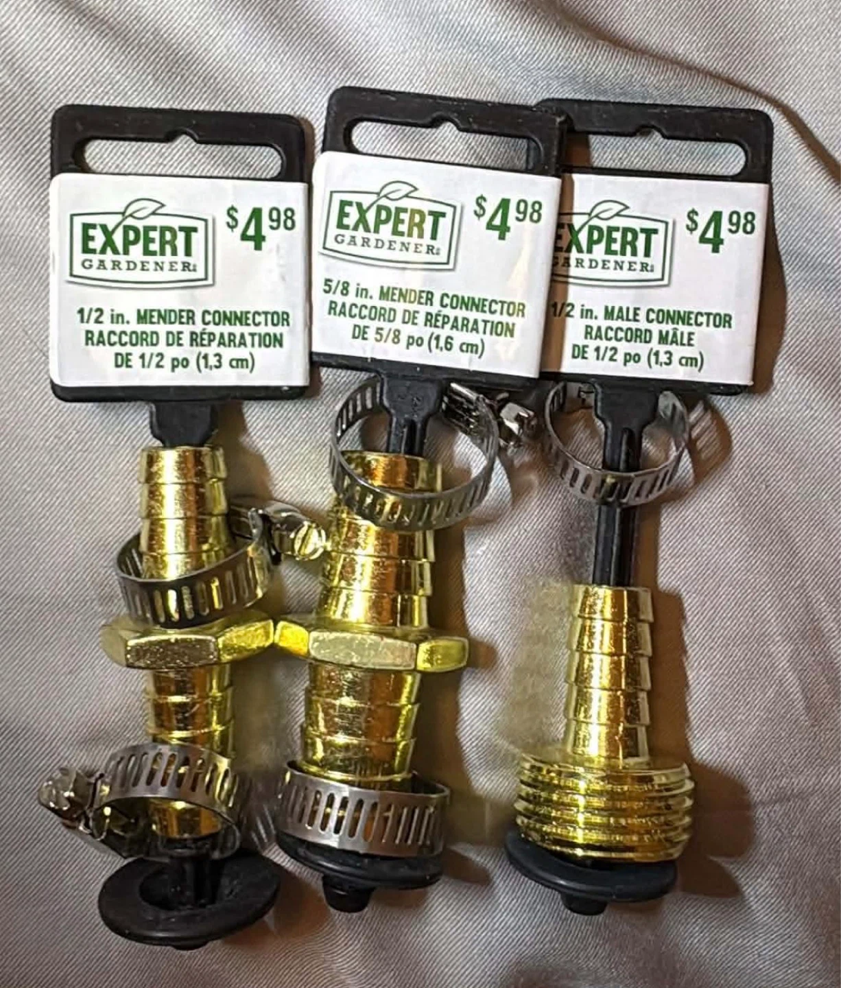 Expert Gardener Hose Mender Connectors - 1/2" and 5/8"