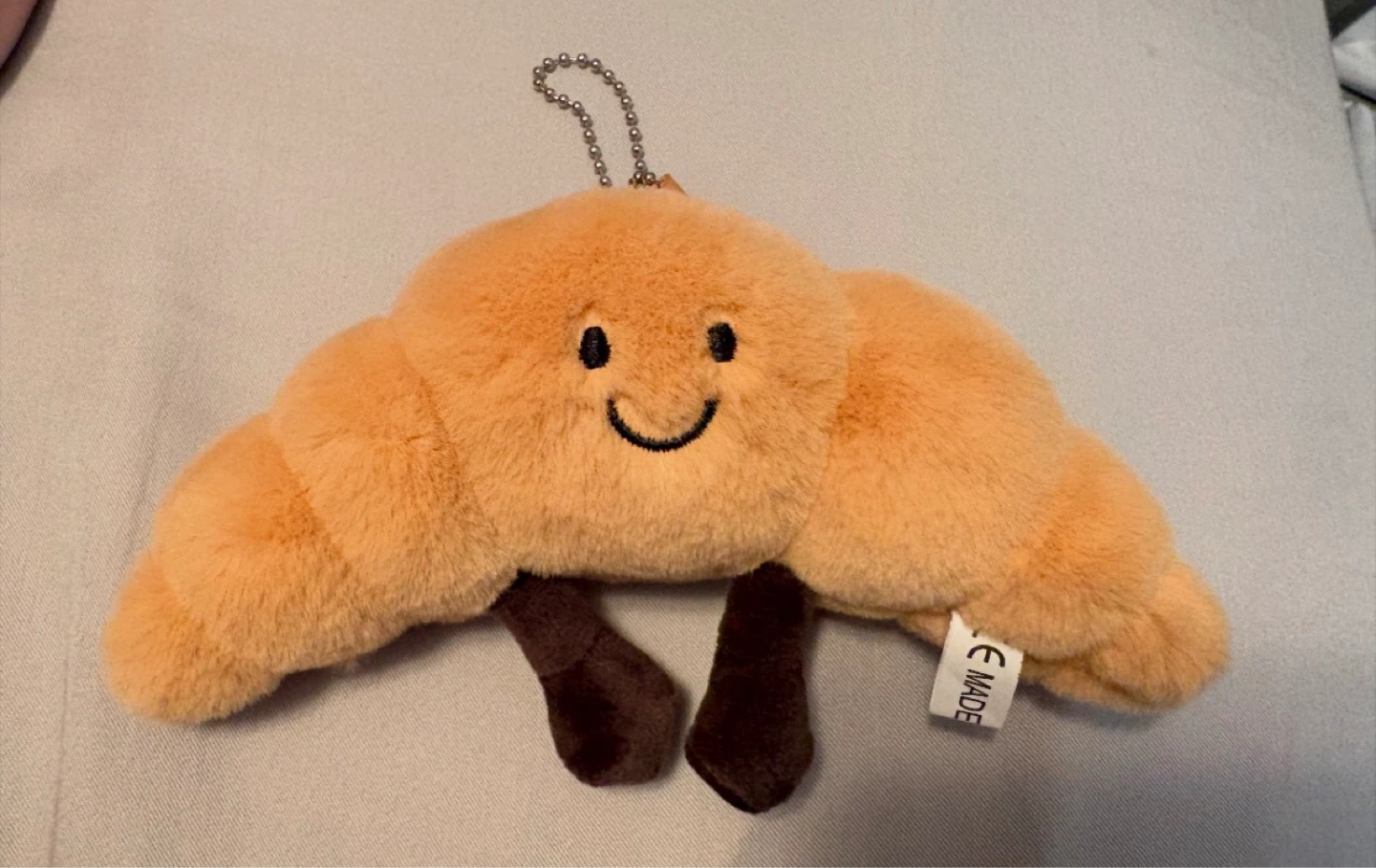 Croissant Plush Keychain