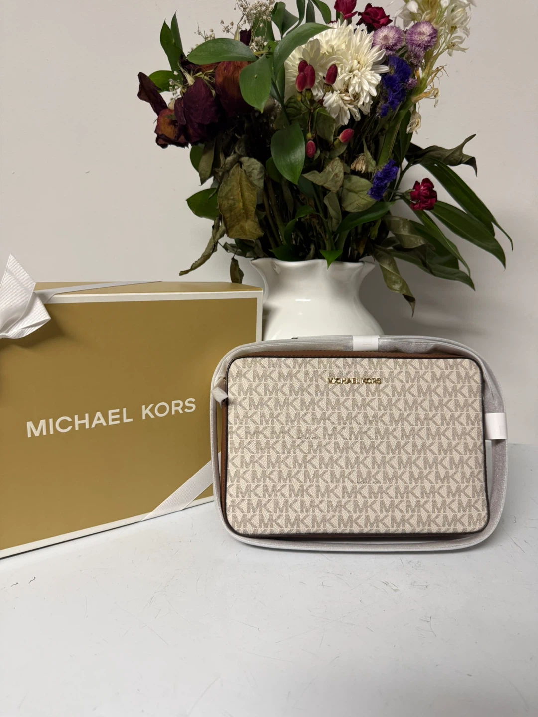 Michael Kors Monogram Camera Bag