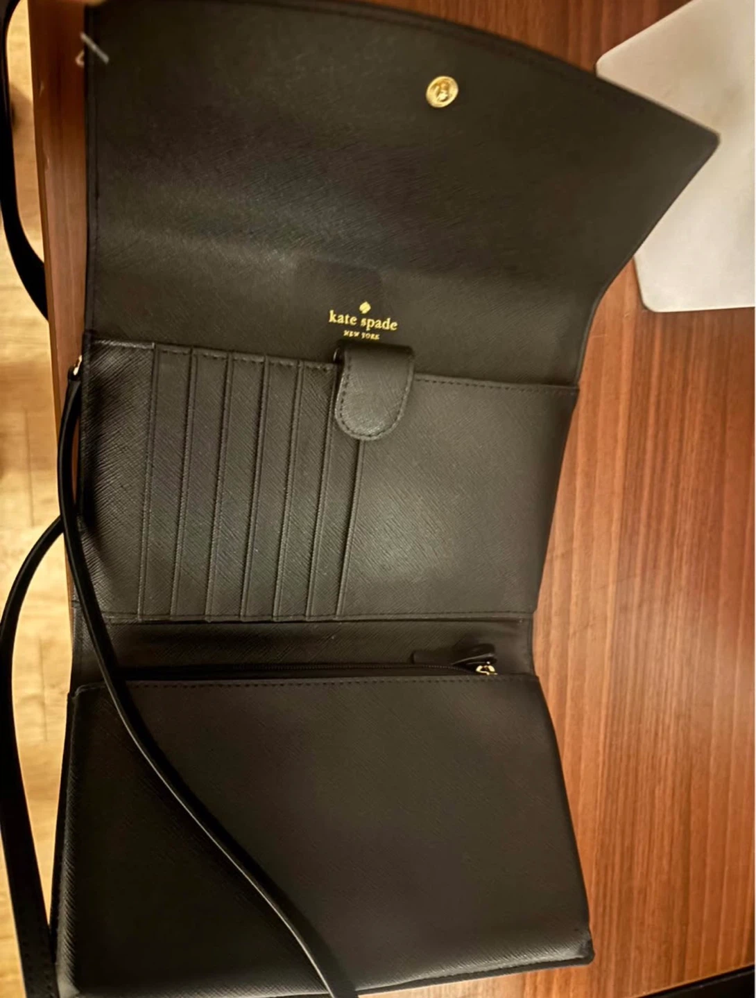 Kate Spade Black Saffiano Leather Wallet Clutch - photo 3