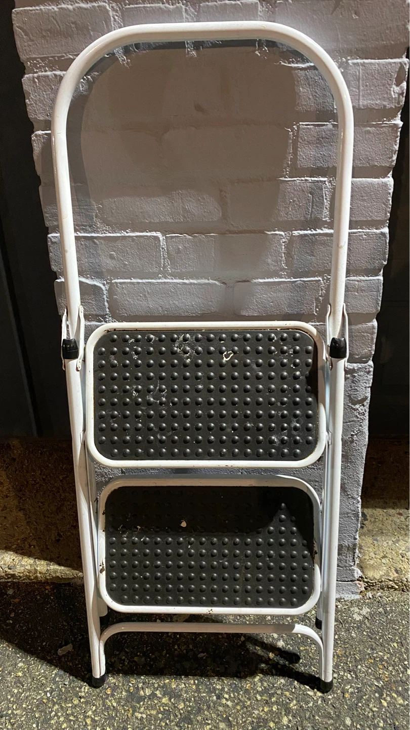 White 2-Step Folding Step Stool Ladder - photo 4