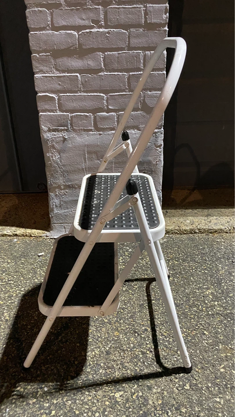 White 2-Step Folding Step Stool Ladder - photo 3
