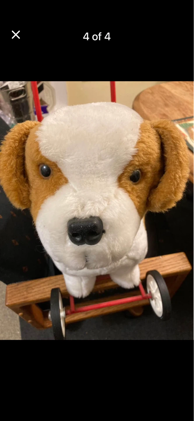 Vintage Mulholland & Bailie Walk/Push along or ride on Dog.