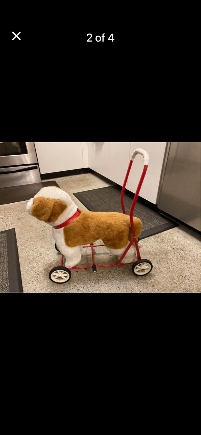 Vintage Mulholland & Bailie Walk/Push along or ride on Dog. - photo 4