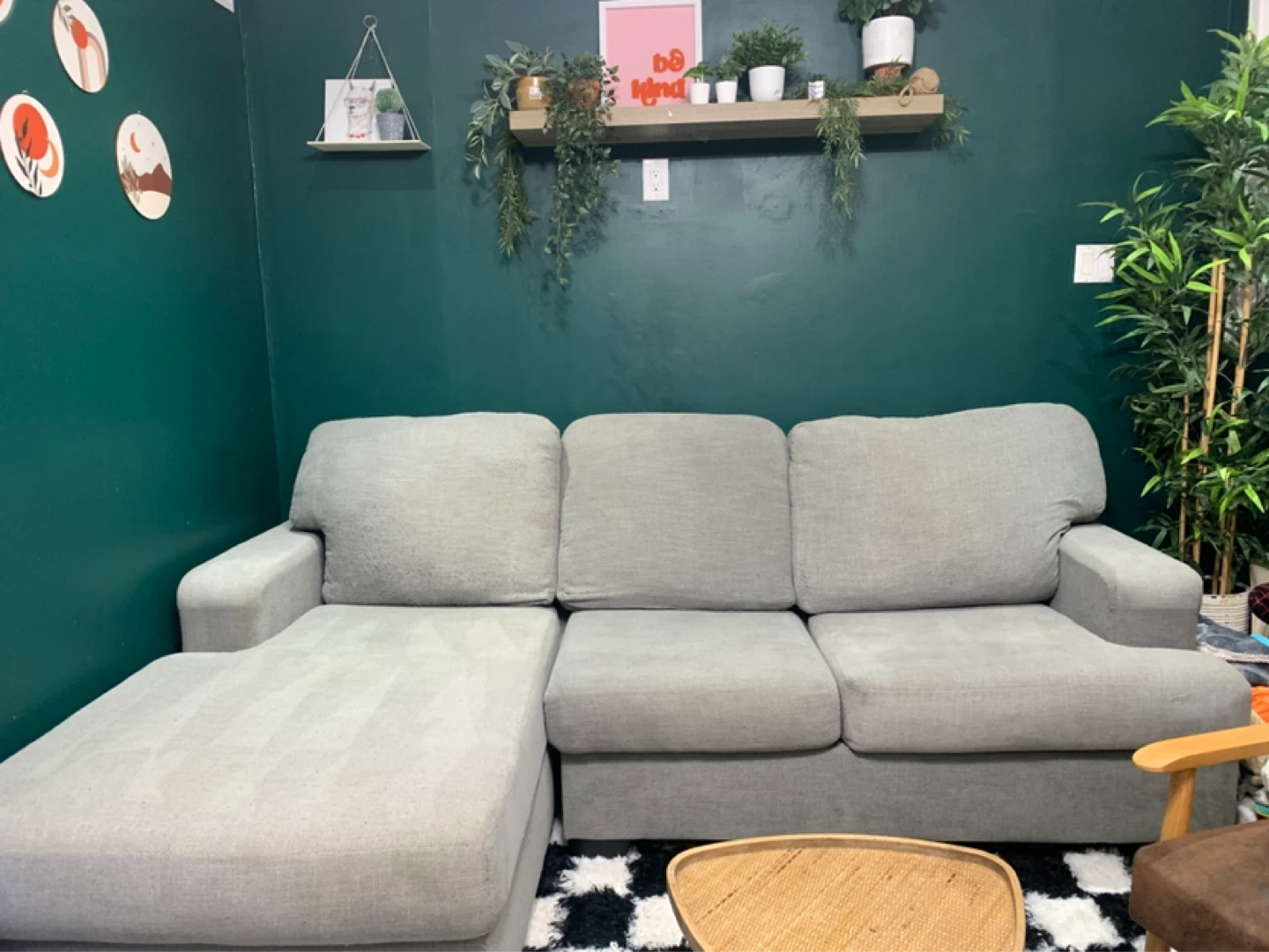 ASHLEY Furniture Light Grey Sectional Sofa JUST DETAILED!!!!