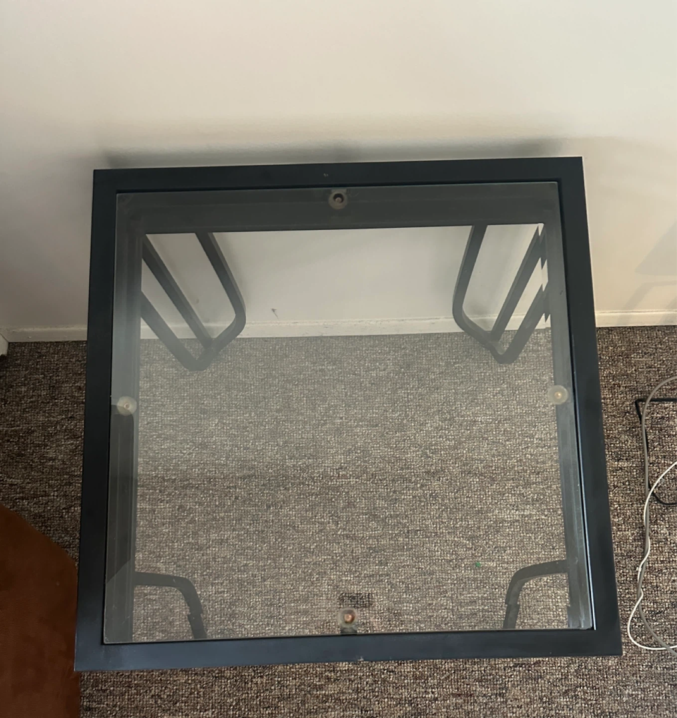 Metal Frame Glass Top Coffee Table set - photo 4