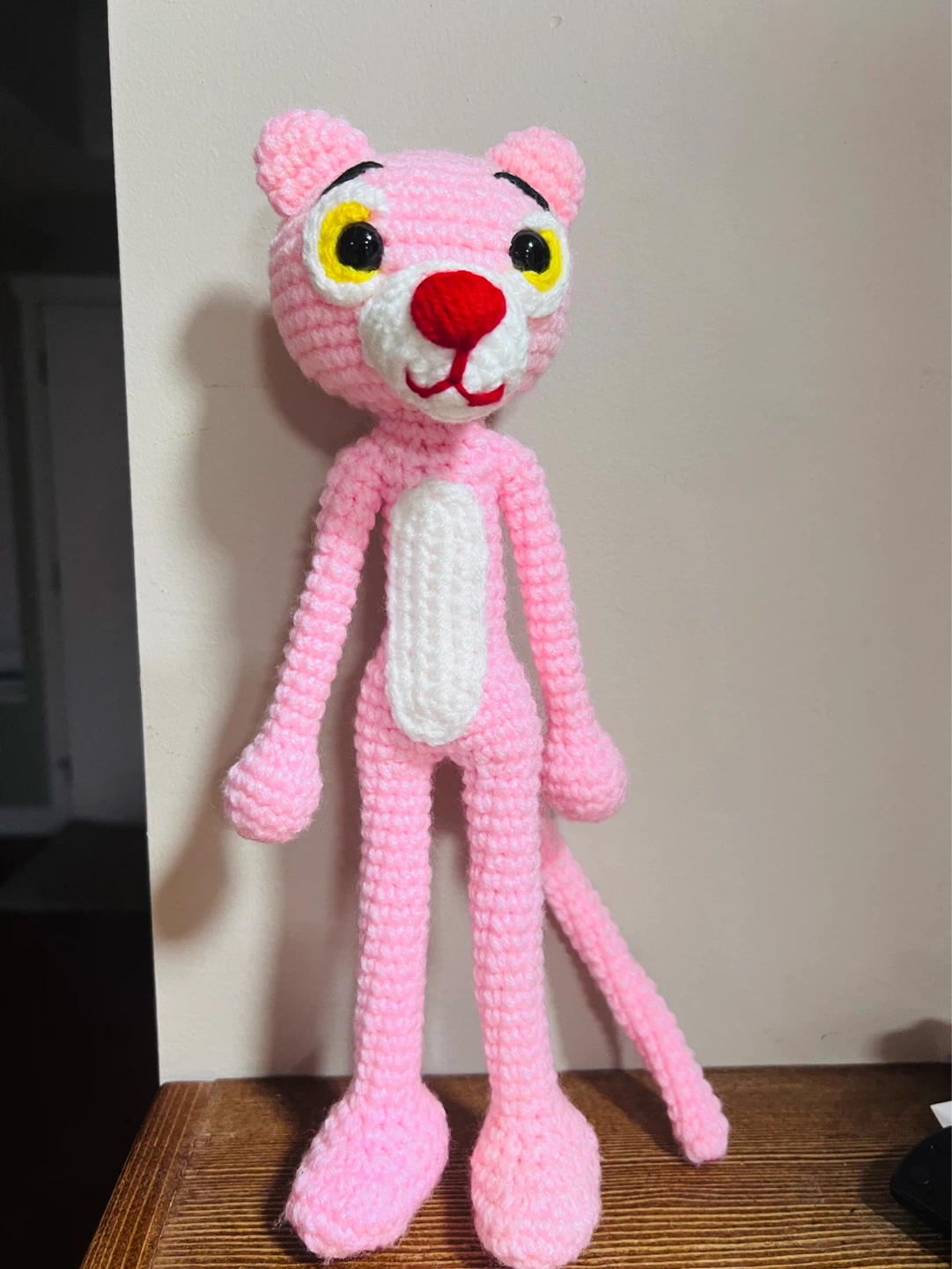 Handmade Pink Panther Crochet Plush Toy - photo 3