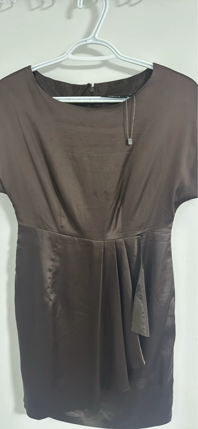 Van Heusen Brown Satin Dress XS