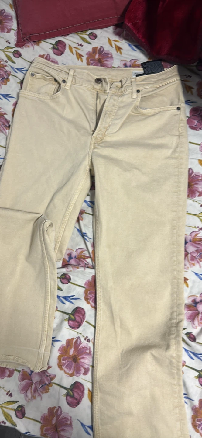 ZARA Beige Straight Leg Jeans - photo 2