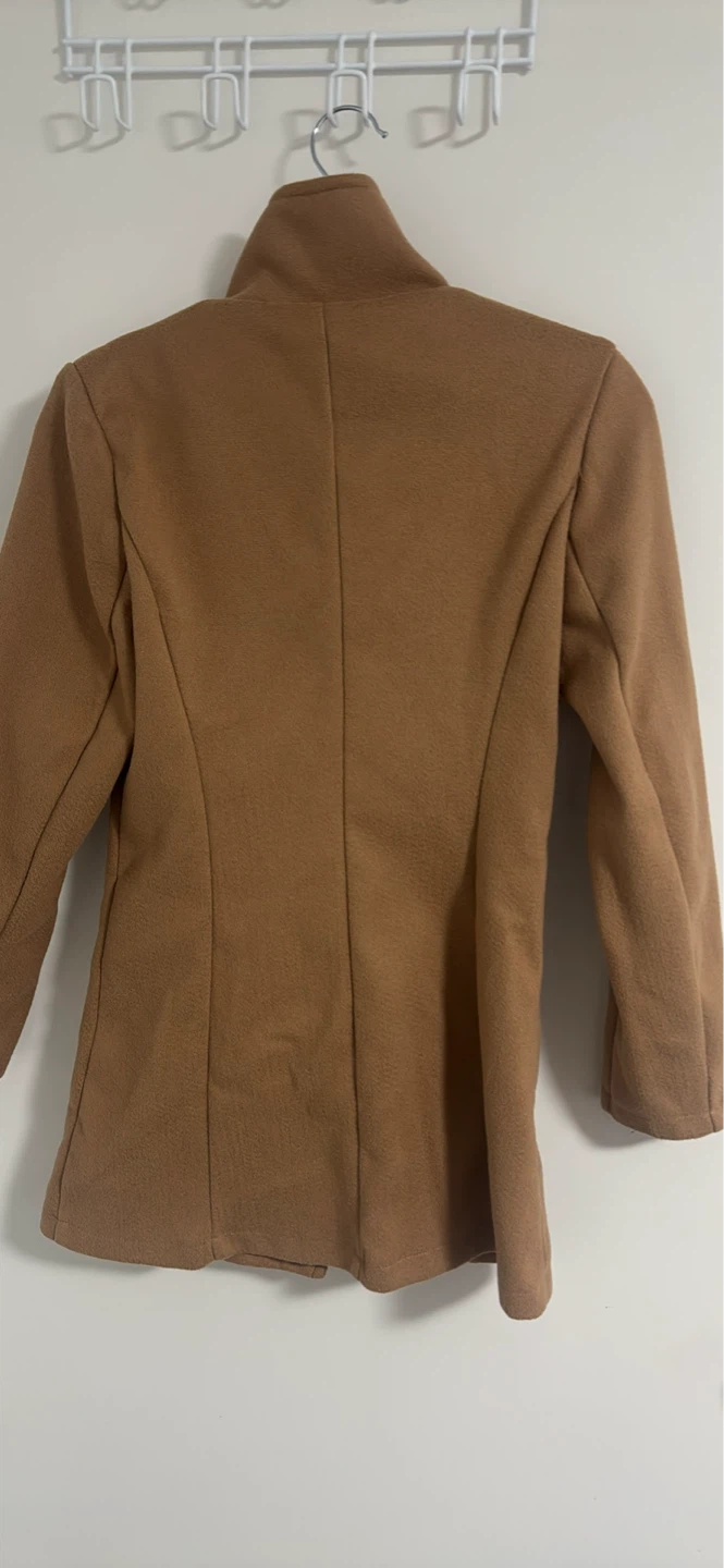 Women's Tan Wool Blend Coat - photo 2