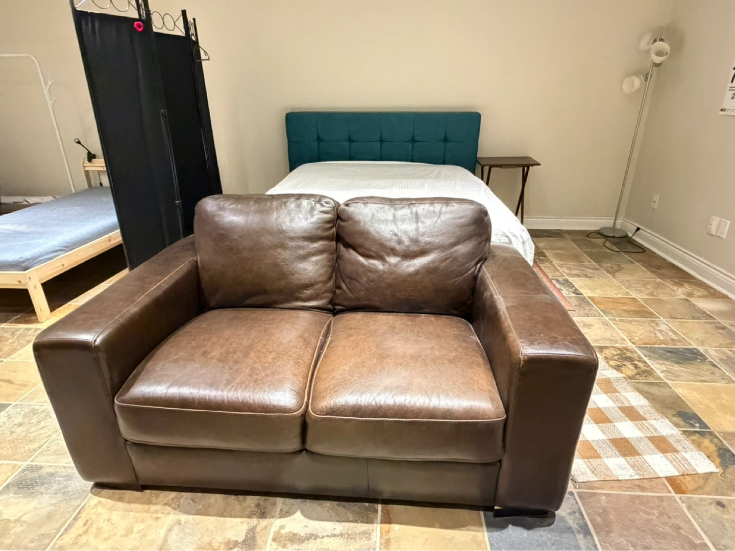 Brown Leather Sofa