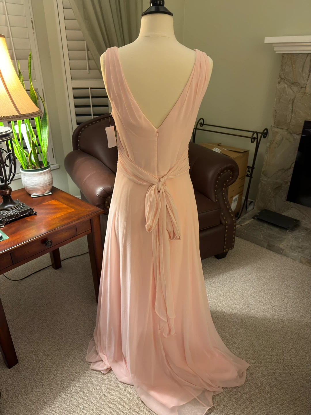David's Bridal Long Tank Sole Chiff Dress - photo 2