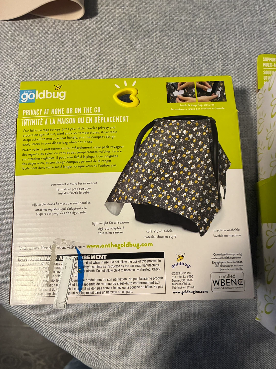 Goldbug Lightweight Canopy Cover & 2-in-1 Infant Head Support - photo 2
