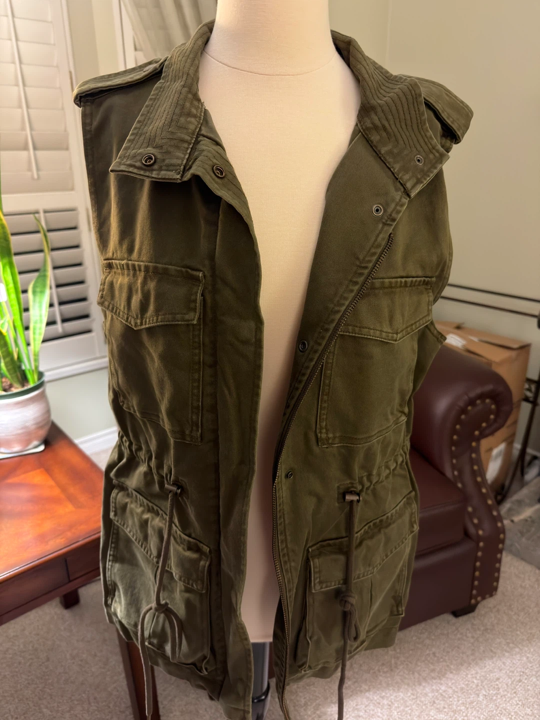 Talula Women's Green Utility Vest Size S