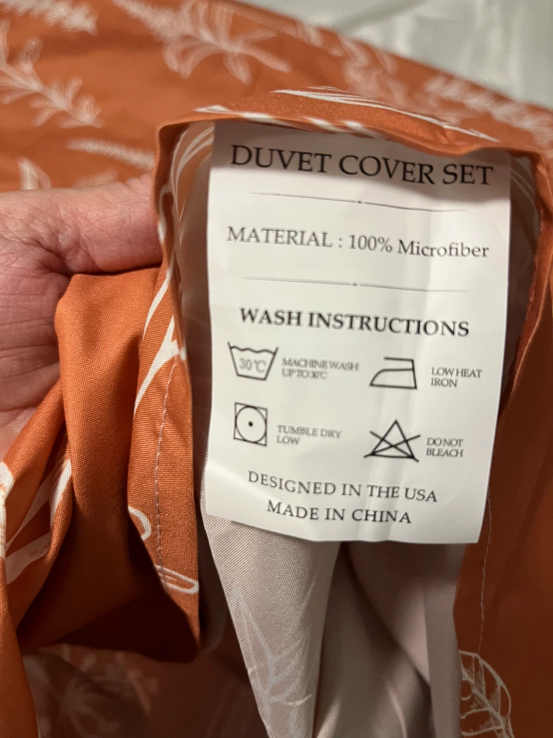 Queen Duvet Cover Set - Caramel Leaves - photo 3